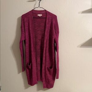 Knox Rose Magenta Open-Front Cardigan